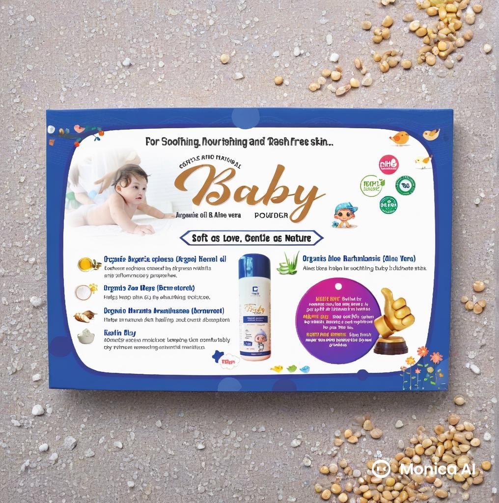 Baby Argania Oil & Aloe Vera Powder - 180 Gms - Image 3